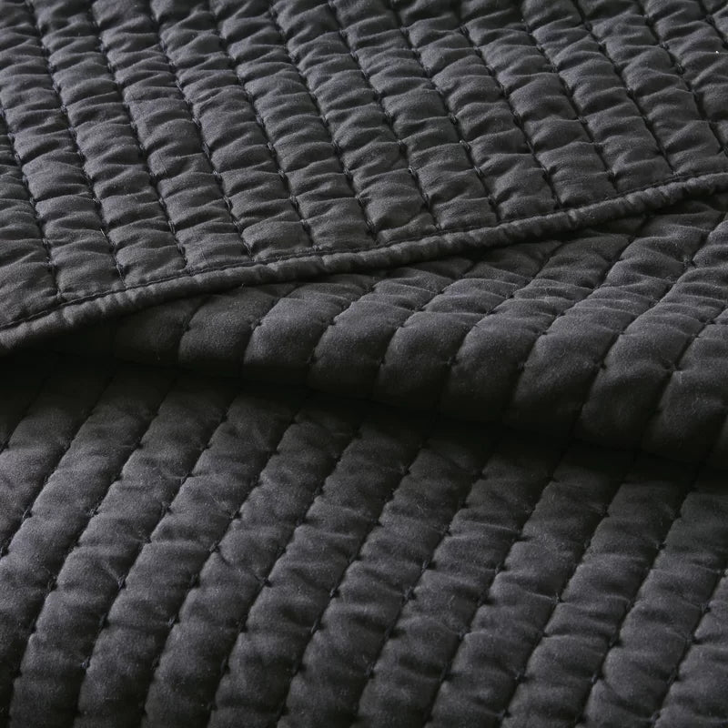 Barwick Reversible Solid Custom Shaped Quilt With Shams (Available In 6 Colours)