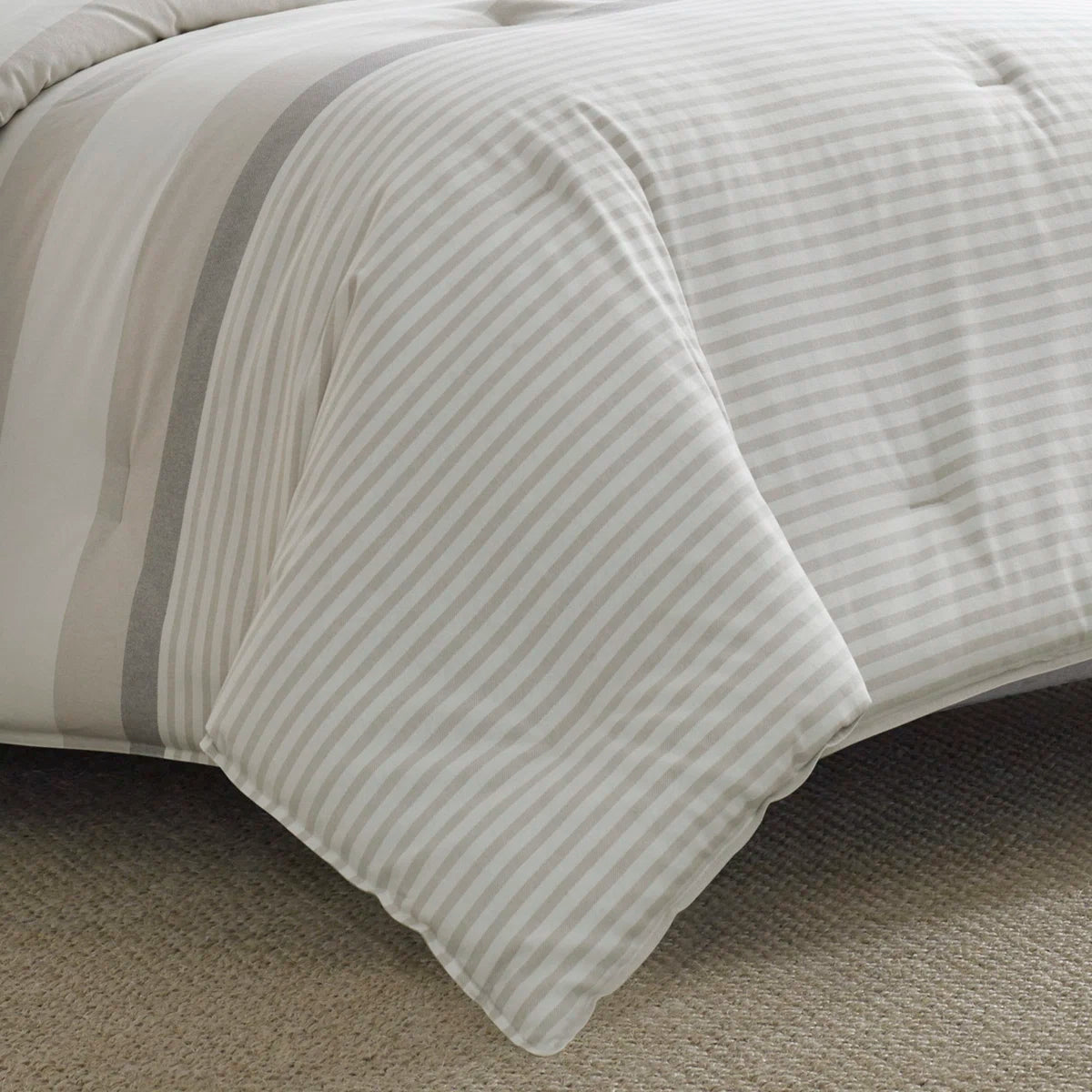 Nautica Saybrook Reversible Beige Custom Shaped Comforter Set