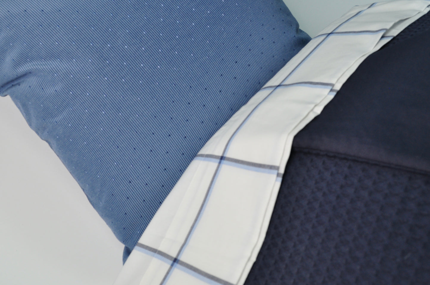 Nautica Plot Blue Percale Custom Sheet Set