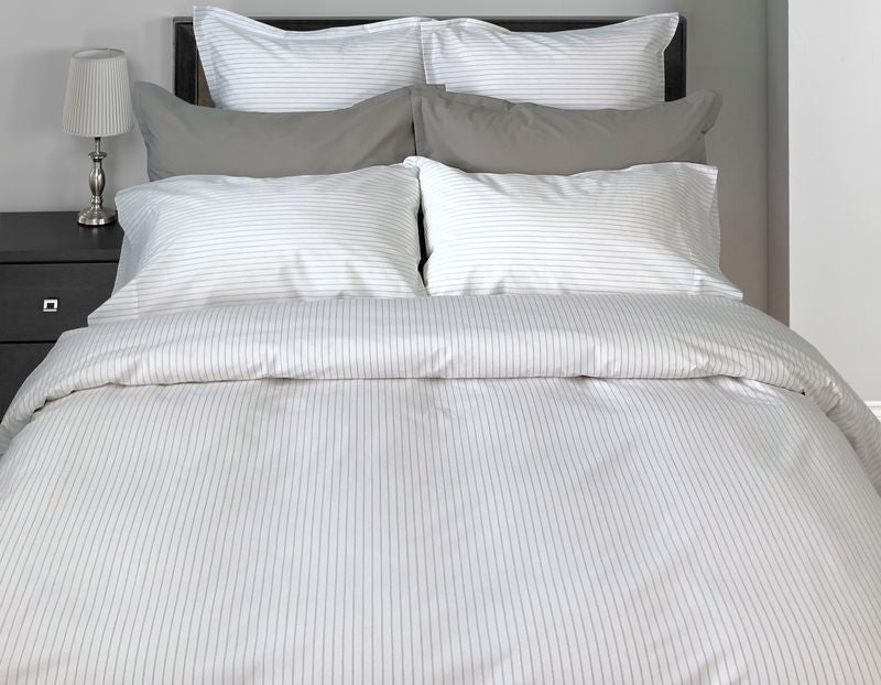 Georgia Stripe Custom Percale Sheet Set (Available In 3 Colours)