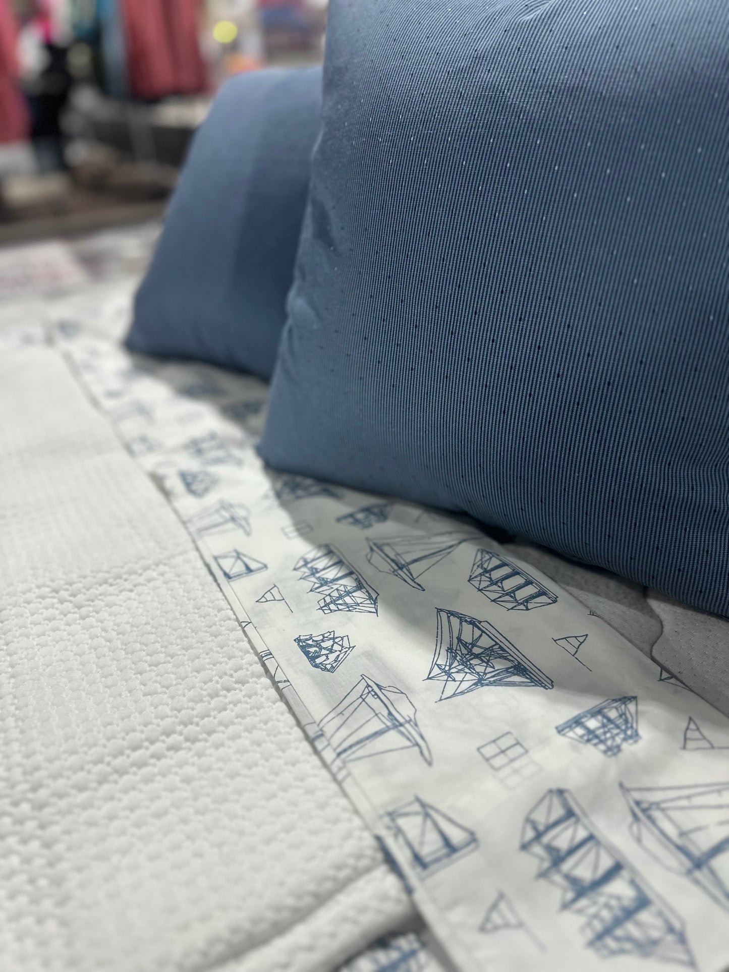 Nautica Sailboat Custom Percale Sheet Set