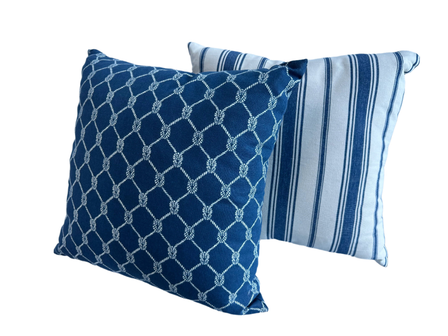 Navy Knots Accent Cushion With Insert