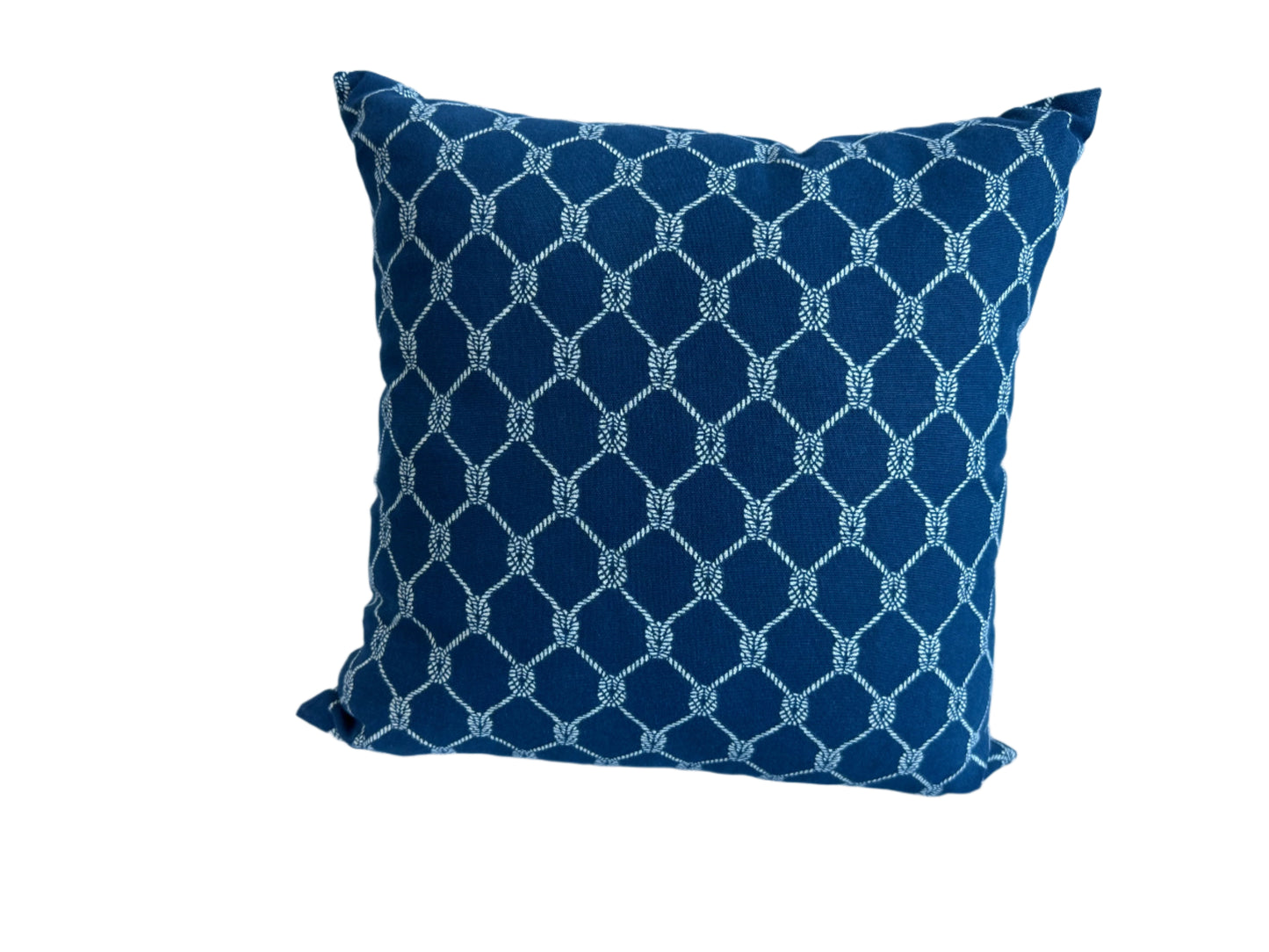 Navy Knot Accent Cushion 16" x 16" - Black Friday Blowout