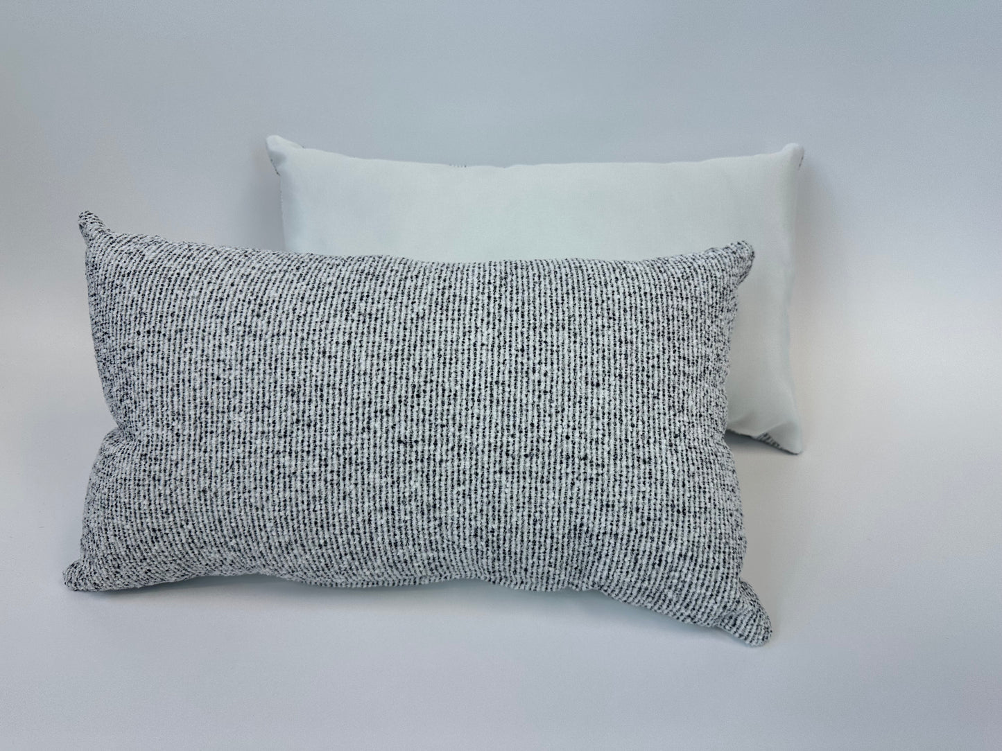 Black and White Pebble Lumbar Outdoor Cushions