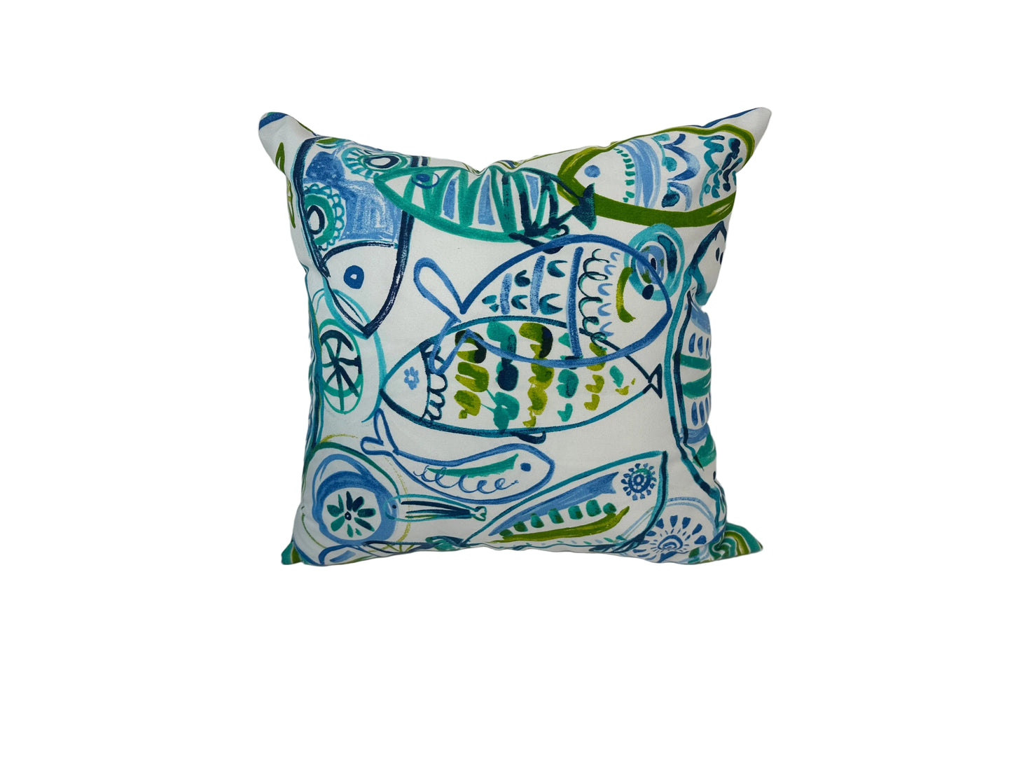 Gone Fishing Lumbar or Square Accent Cushion With Insert