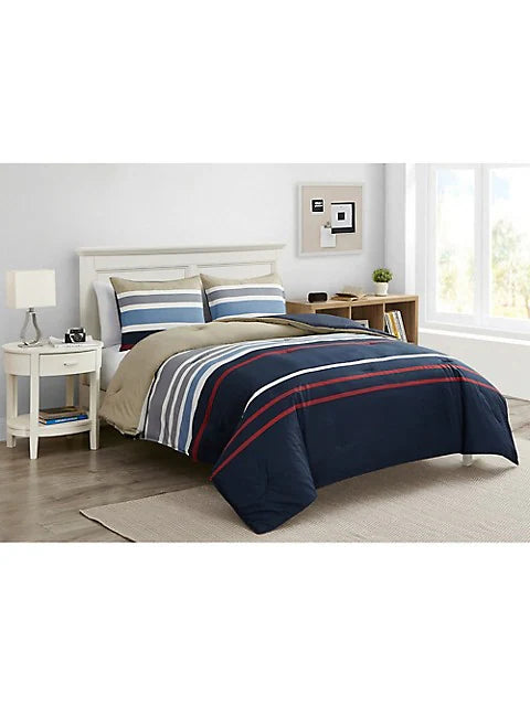 Nautica Bradford Reversible Custom Shaped Comforter With Shams