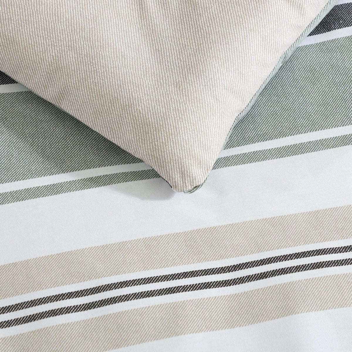 Nautica Prospect Harbour Cotton Reversible Custom Shaped Green Comforter Set