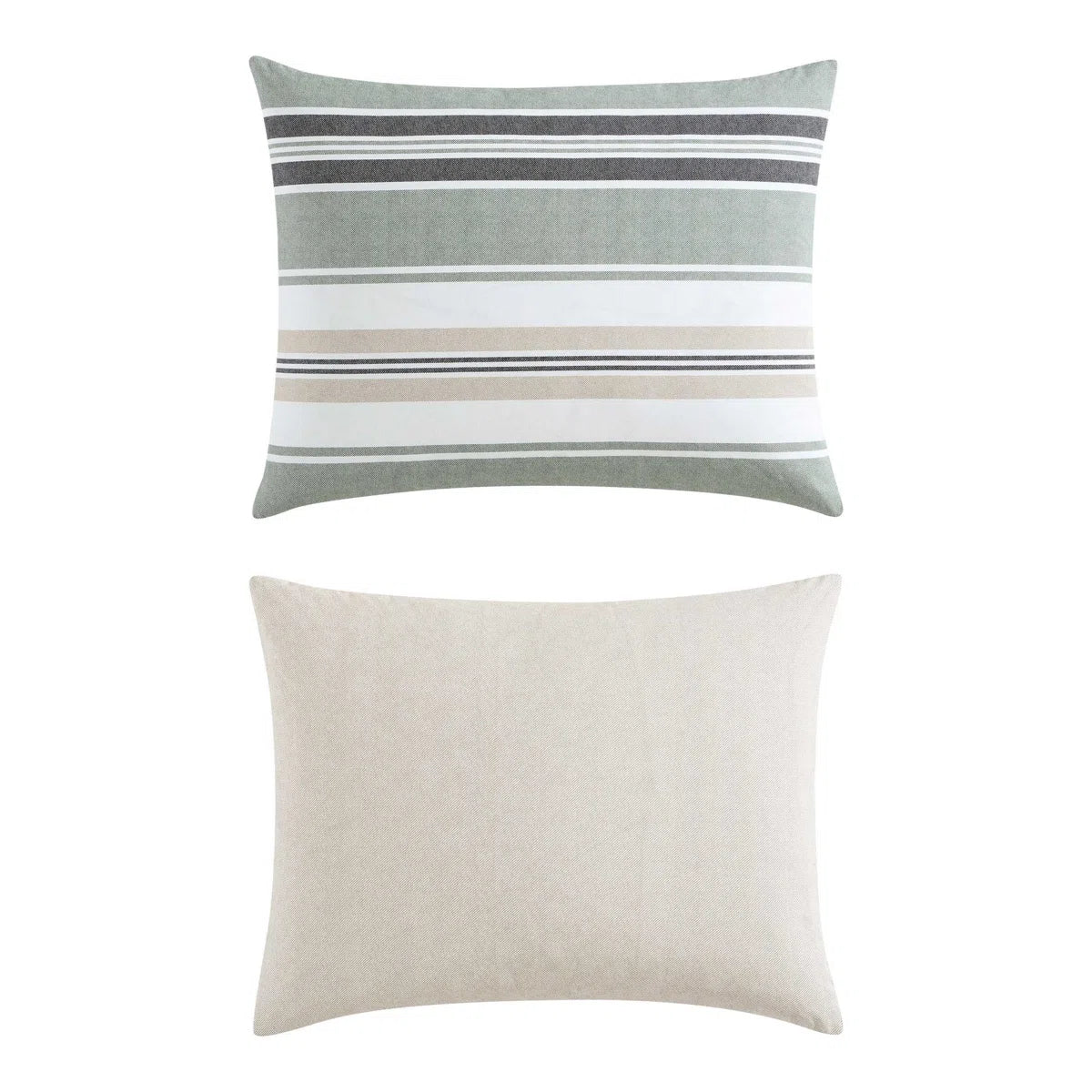 Nautica Prospect Harbour Cotton Reversible Custom Shaped Green Comforter Set
