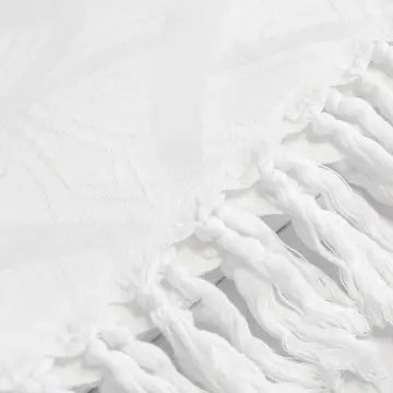 Turkish Cotton Body Towel-Blanc on Blanc