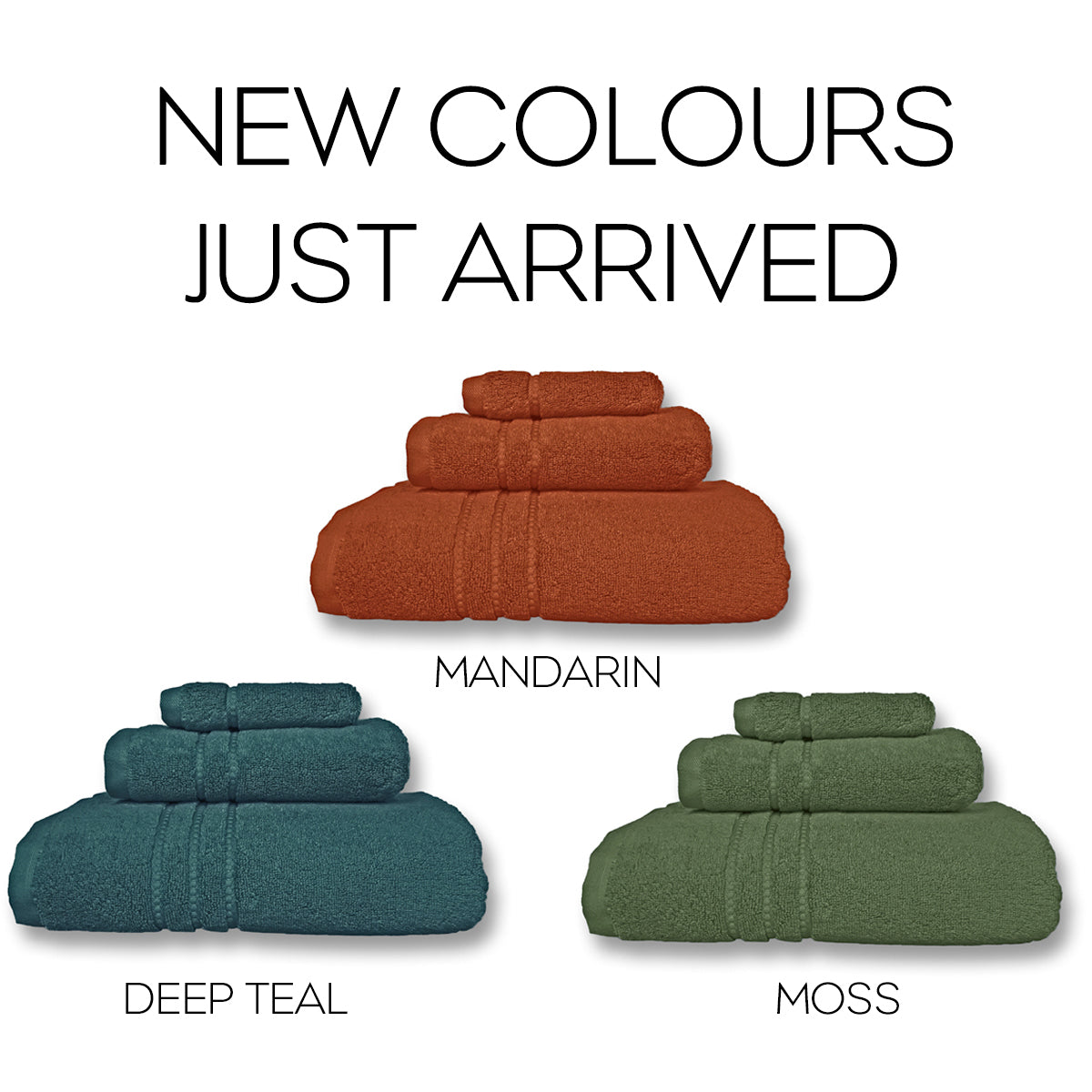 Portofino Towels- 13 Vibrant Colours *RARE QUALITY* 18 PCE SET (6 Washcloths, 6 Hand Towels, 6 Bath Towels)