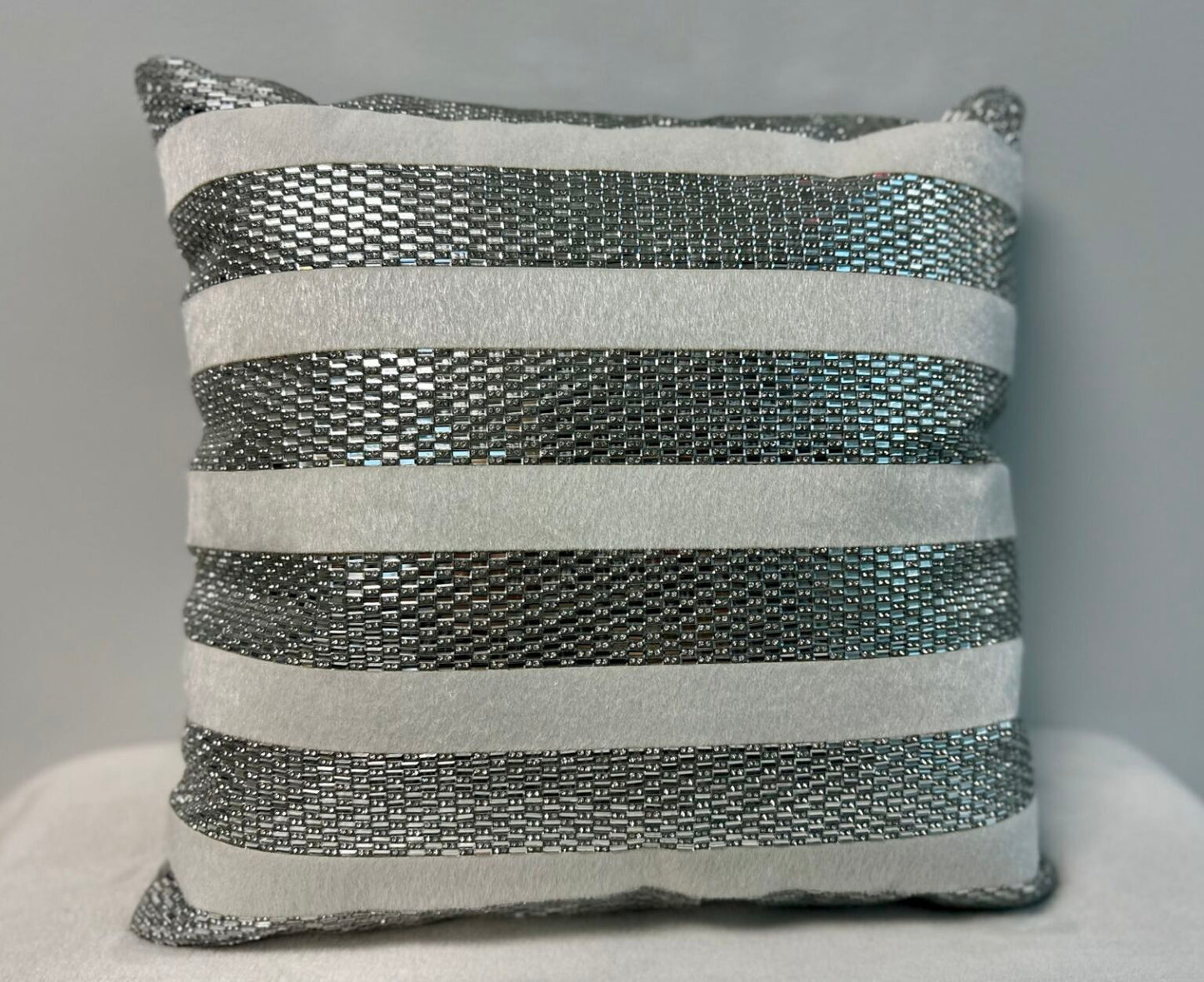 Luxe Tides (Pair) Rhinestone Accent Cushion With Insert