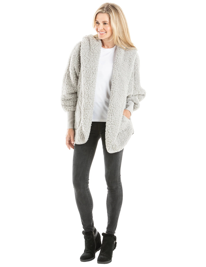 Grey Lightweight Body Wrap w/ Hoodie & Pockets