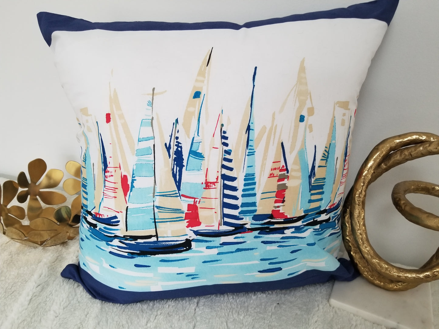 Sailboat Regatta Accent Cushion