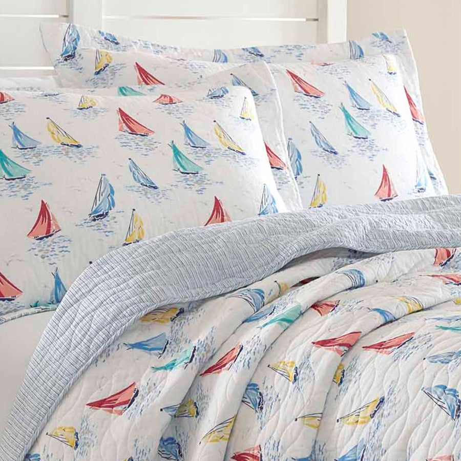 Gone Sailing Quilt with Shams Sea Swag Custom Boat Bedding