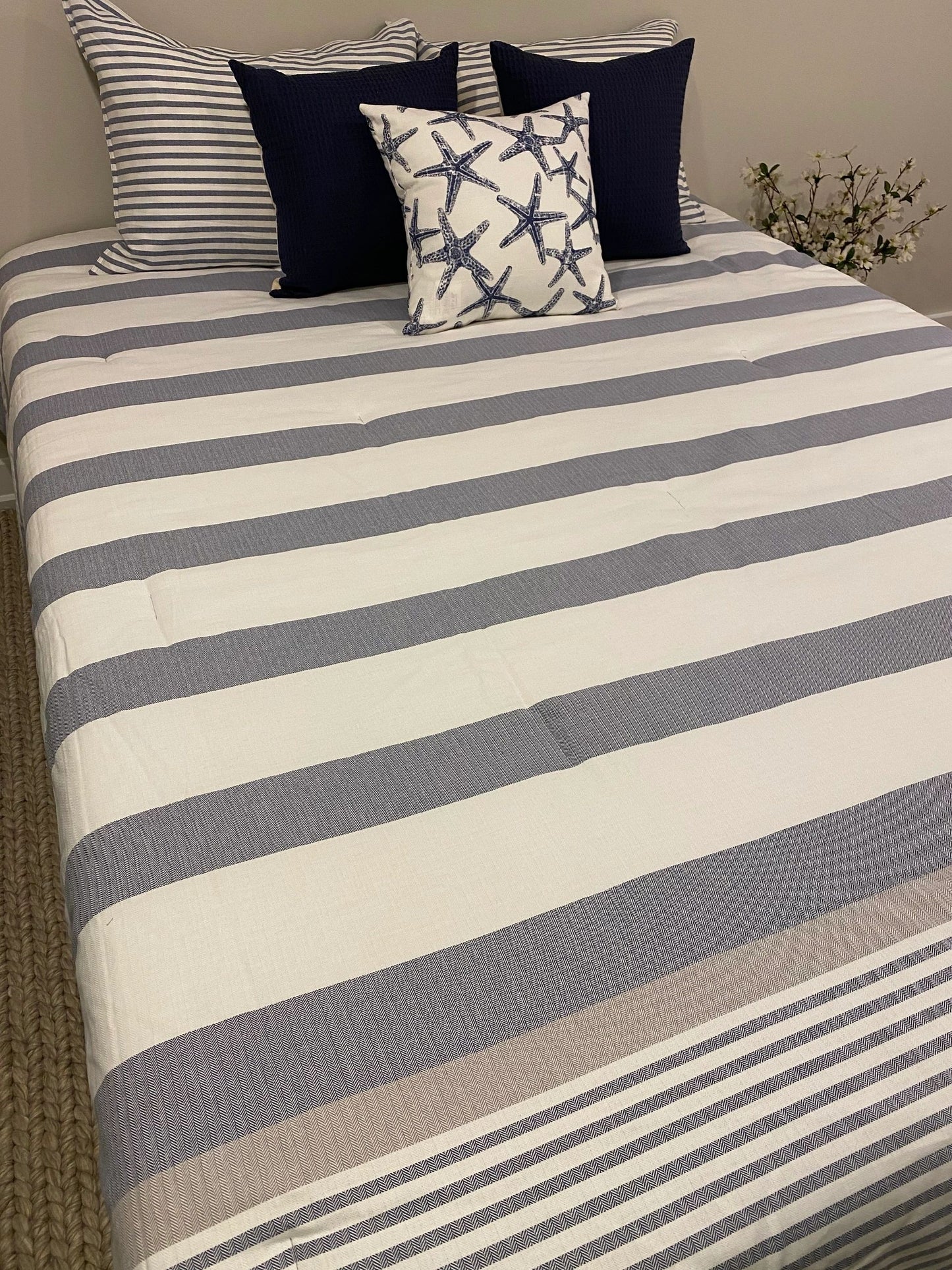 Nautica Fairwater Reversible Custom Shaped Comforter with Shams