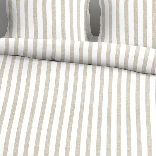 NEW**Harbour Stripe Duvet Cover With Insert and Shams - Available in Sand or Navy
