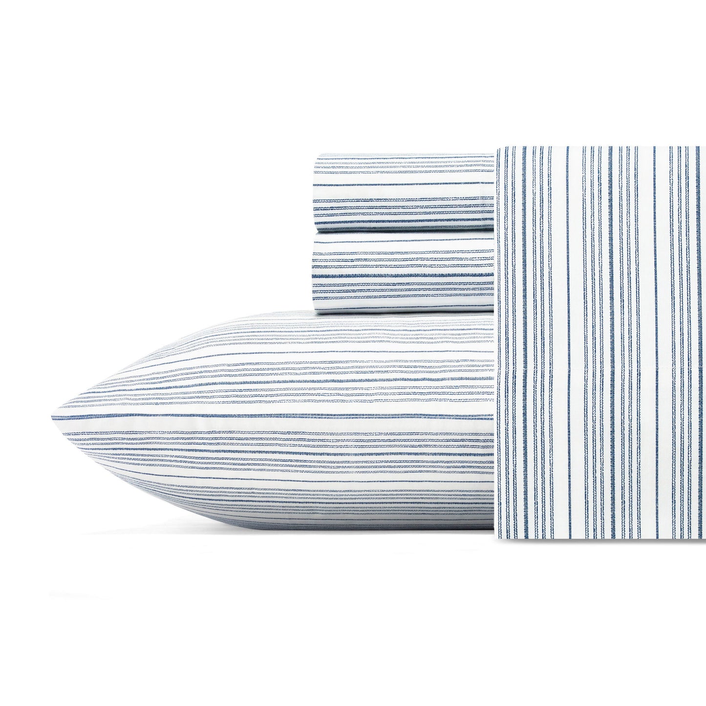 Nautica Beaux Stripe Custom Percale Sheet Set