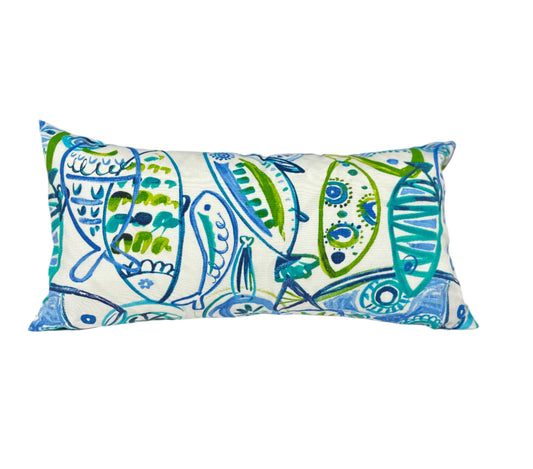 Gone Fishing Lumbar Accent Cushion With Insert