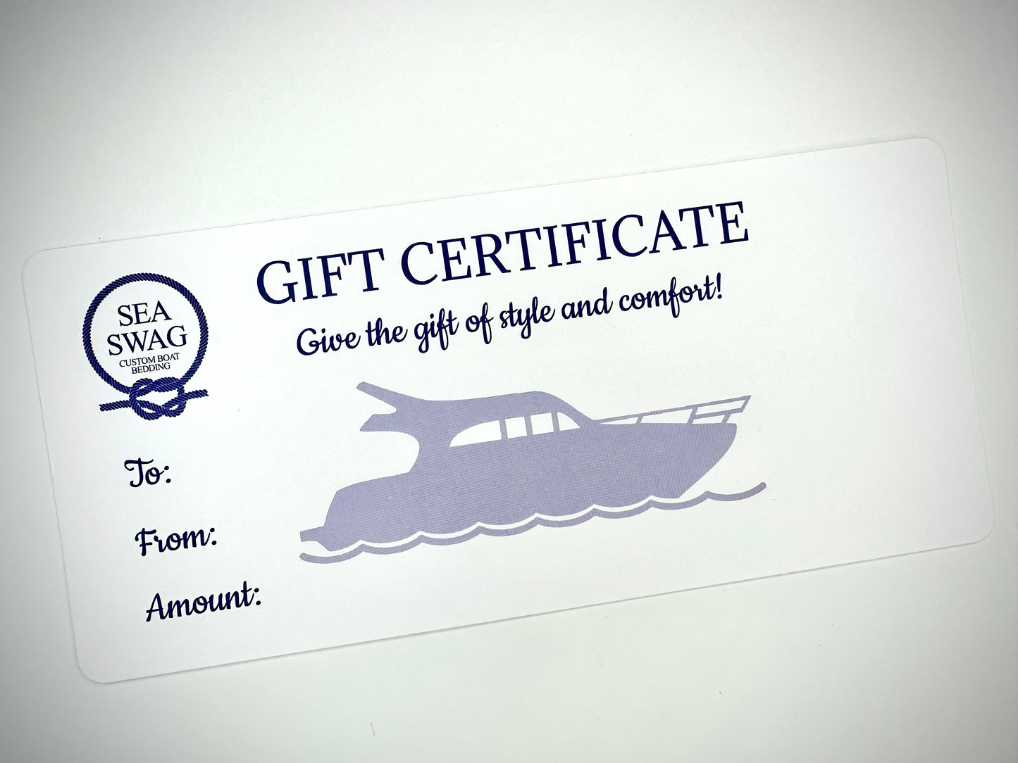 Gift Certificates-    50/100/250/500