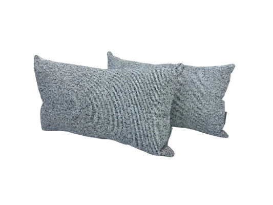 Waterproof*Black and White Pebble Lumbar Cushions-Pair