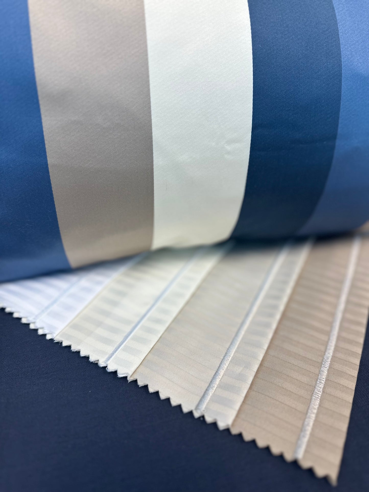 Renaissance Collection Stripe With Embroidery- Available In 7 Colours