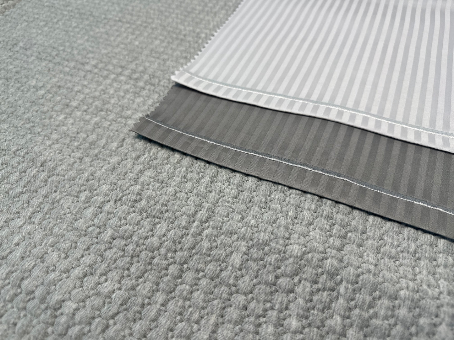 Rustic Grey Jersey Quilted Duvet Cover with Shams and Duvet Insert
