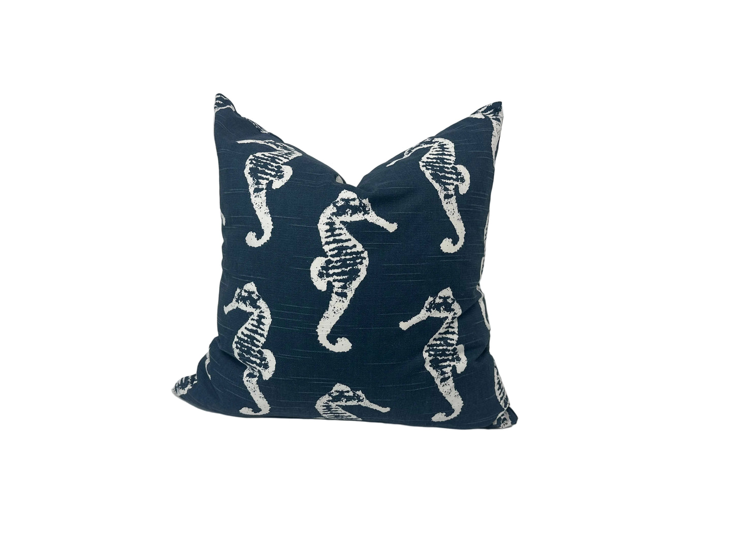 Blue Seahorse Accent Cushion With Insert