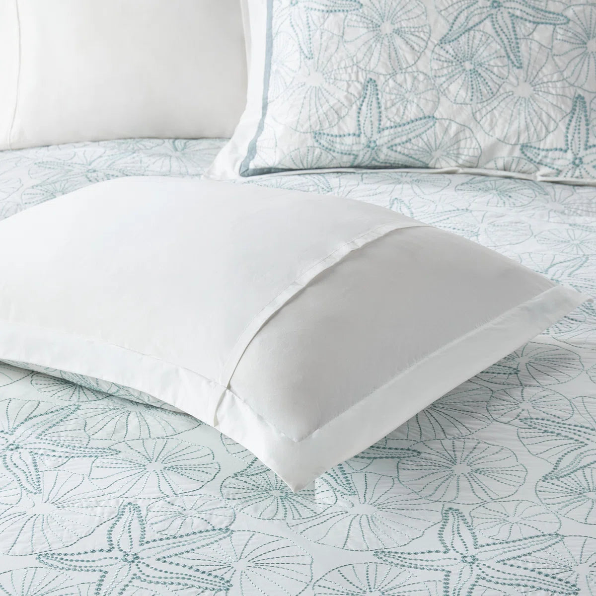 NEW** Teal Tides Custom Shaped Comforter With Shams