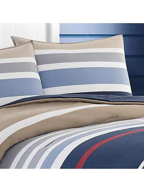 Nautica Bradford Reversible Custom Shaped Comforter With Shams