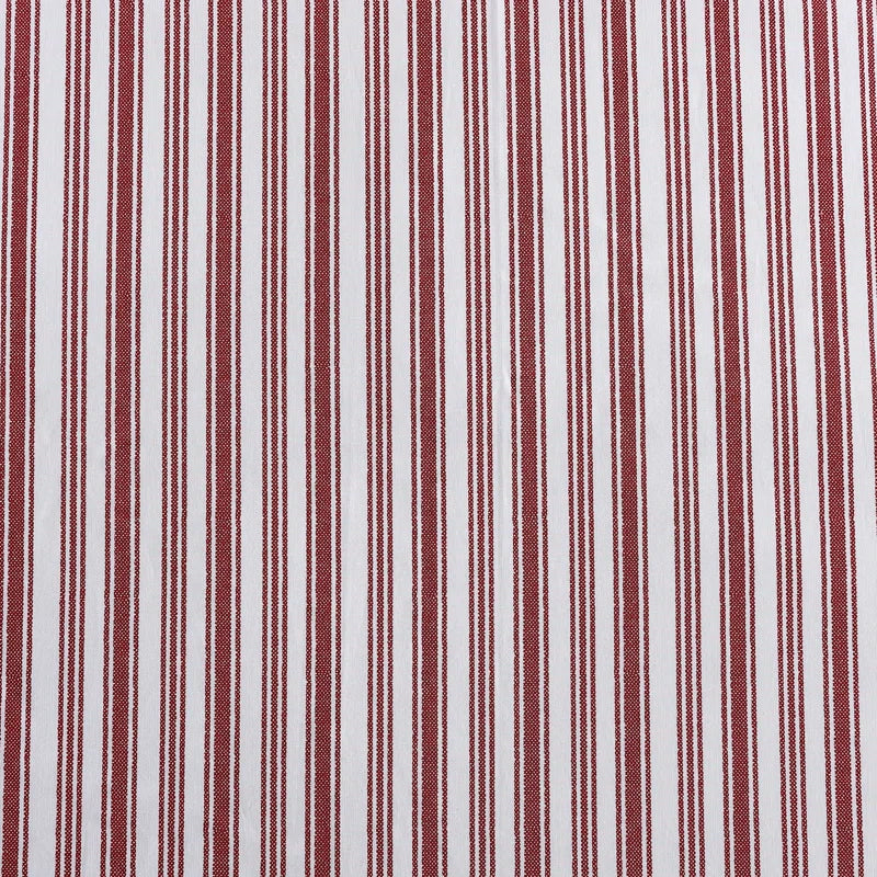 Nautica Coleridge Red and White Stripe Duvet Cover with Duvet Insert- King