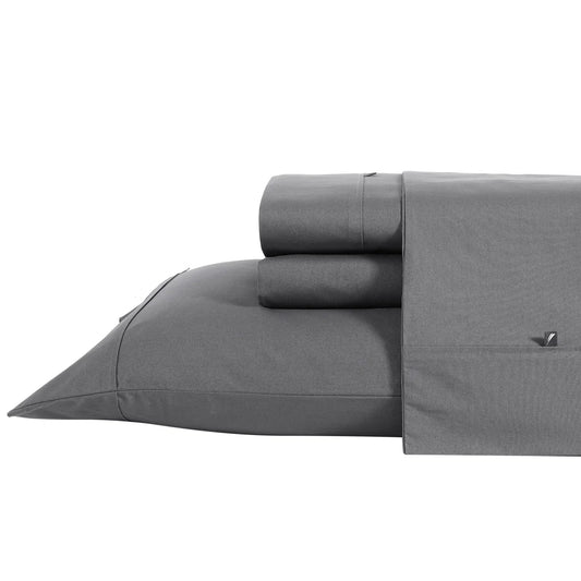Nautica Dark Grey Percale Custom Sheet Set