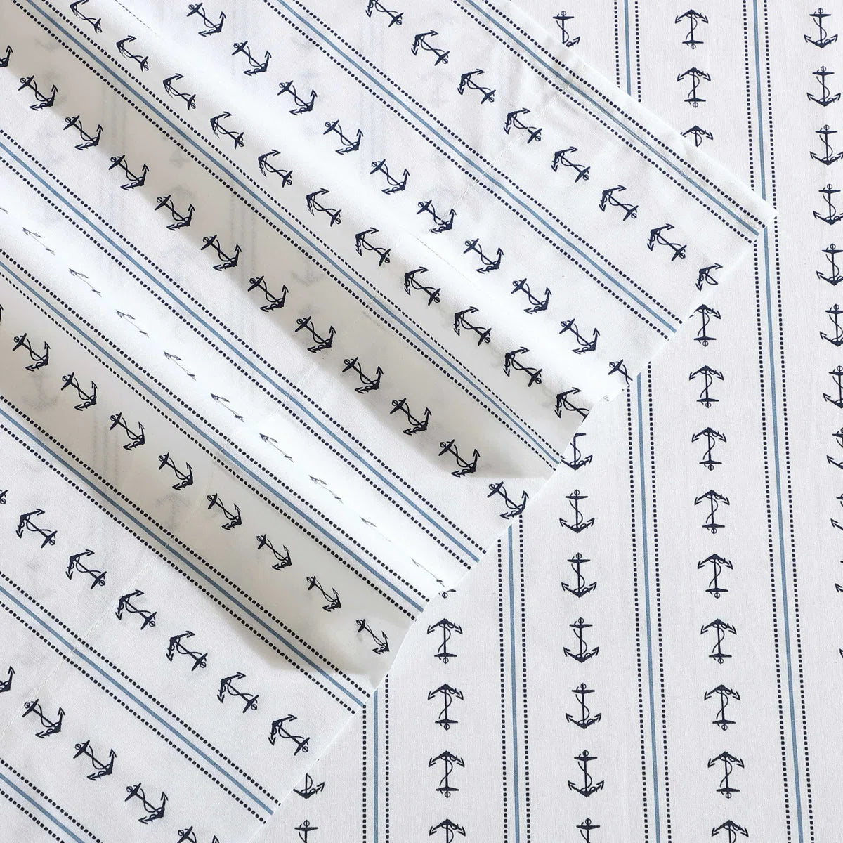 Anchor Lines Custom Percale Sheet Set