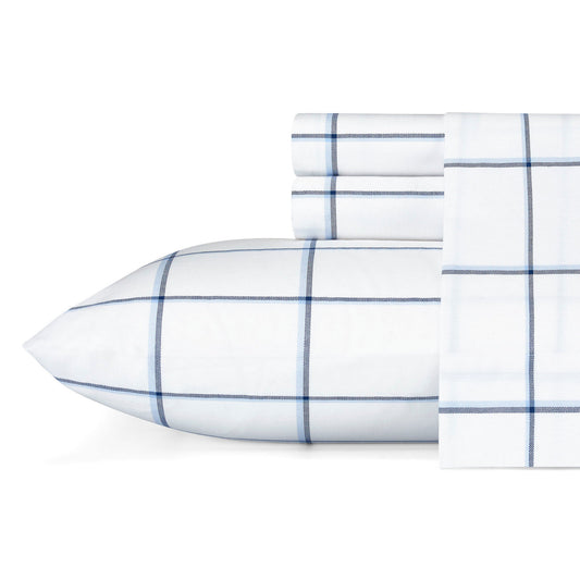 Nautica Plot Blue Percale Custom Sheet Set
