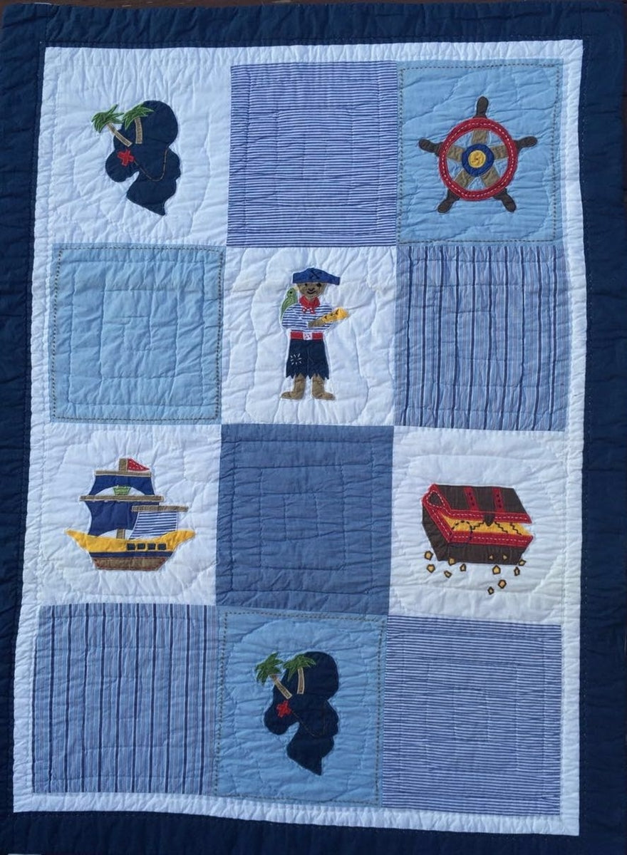 Ahoy Matey Pirate Baby Quilt