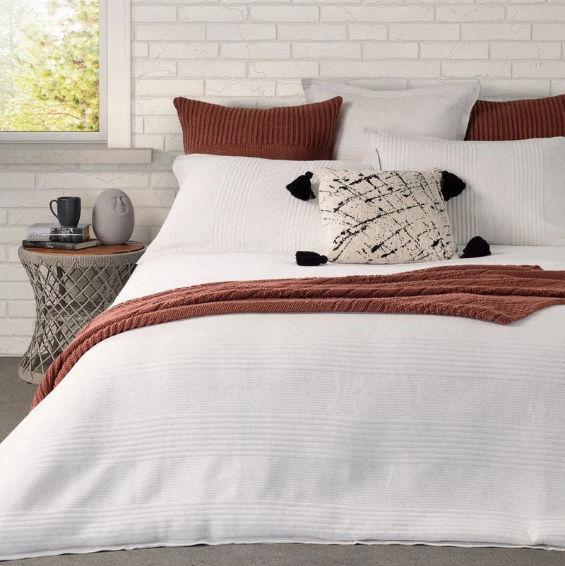 Suite Quilted Duvet Cover With Shams And Duvet Insert- Available in White or Ivory