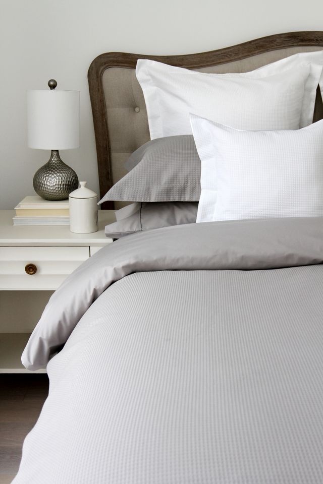 Pique Weave Duvet Cover With Shams And Duvet Insert