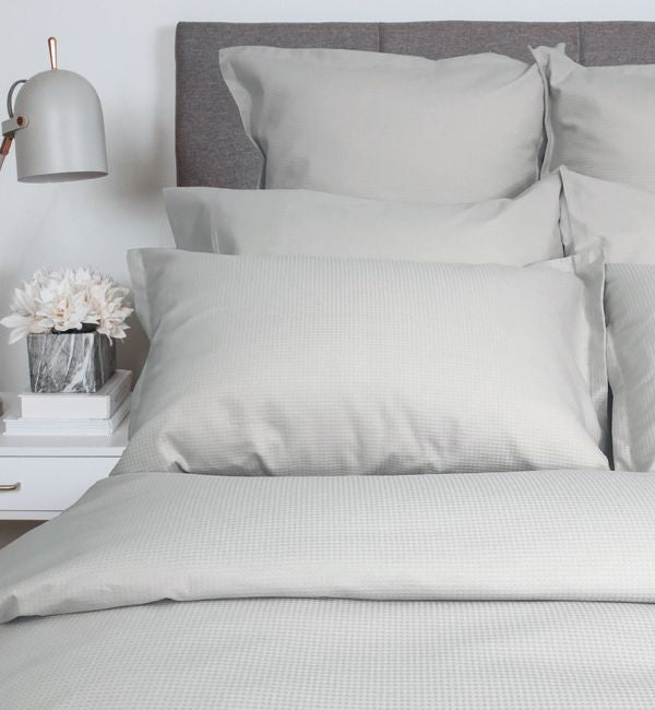 Pique Weave Duvet Cover With Shams And Duvet Insert