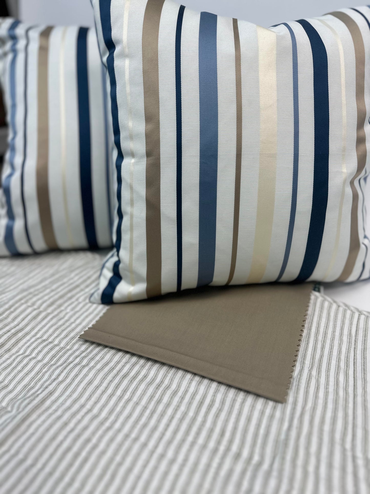 Silky Stripe Accent Cushion With Insert