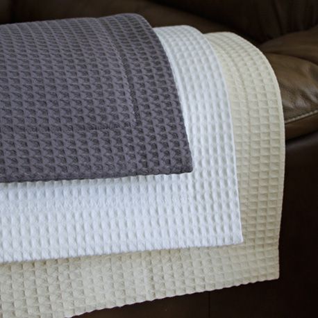 Waffle Weave Duvet Cover with Shams and Duvet Insert (6 Colour Choices)