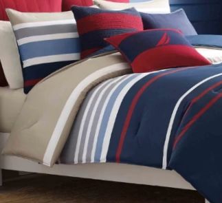 Nautica Bradford Duvet Cover with Shams and Duvet Insert