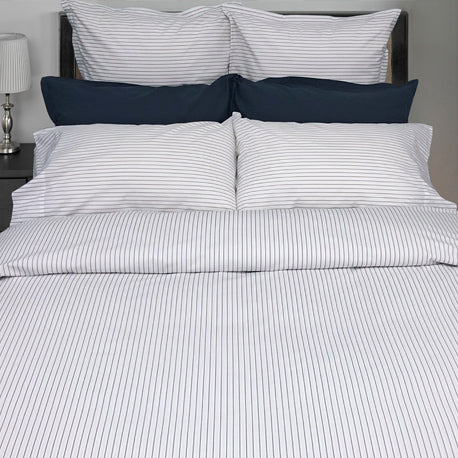 Georgia Stripe Custom Percale Sheet Set (Available In 2 Colours)