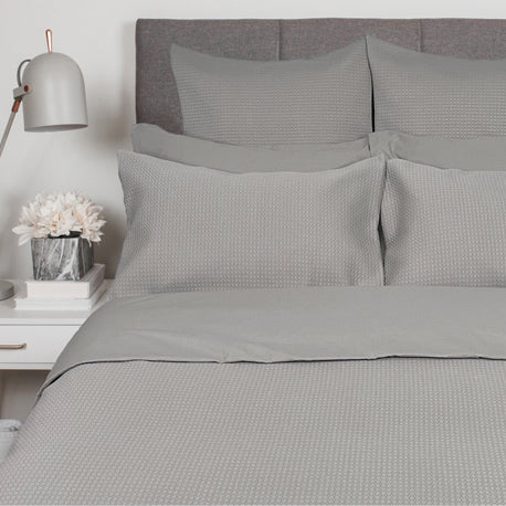 Relief Duvet Cover with Shams and Duvet Insert (4 Colour Choices)