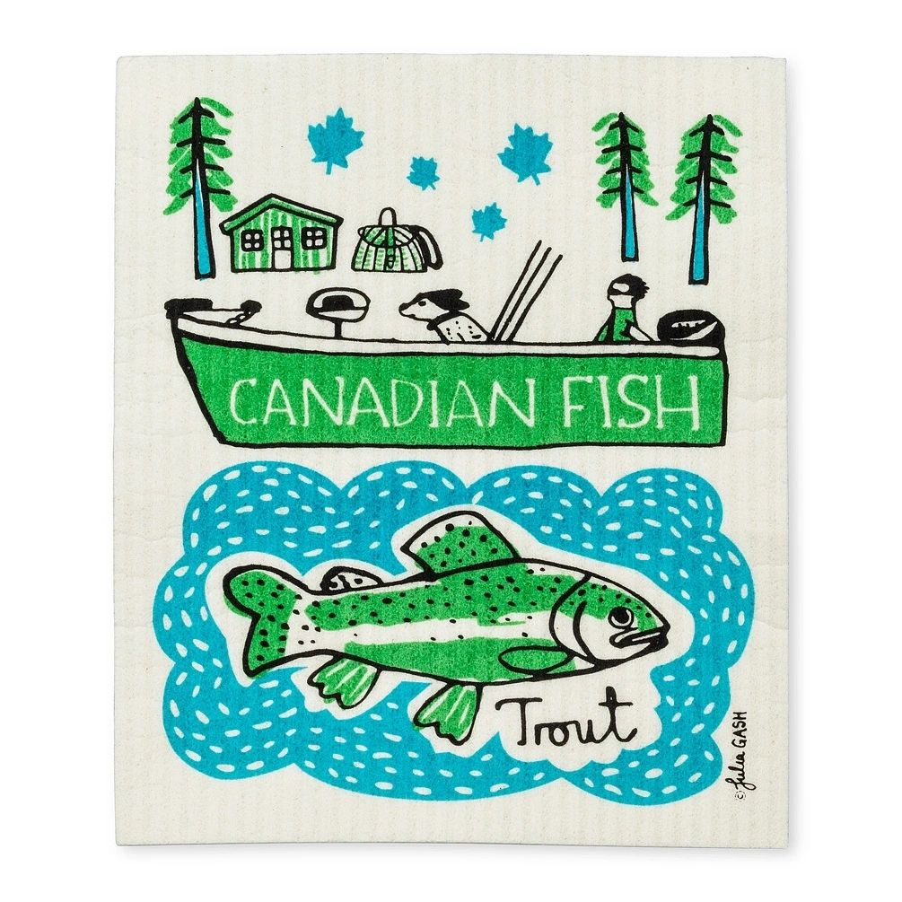 Canadian Fish Swedish Dish Cloths