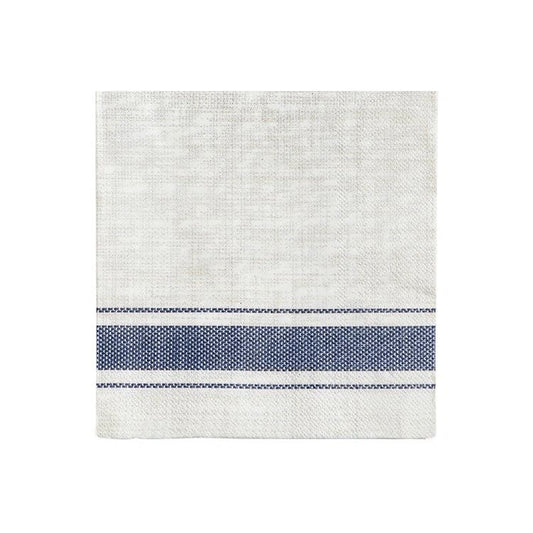 Bistro Stripe Paper Luncheon Napkin 20Pk Blue